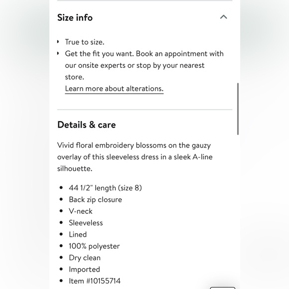 NWT Sam Edelman Rose Embroidery Sleeveless V Neck Midi Dress - Picture 14 of 16